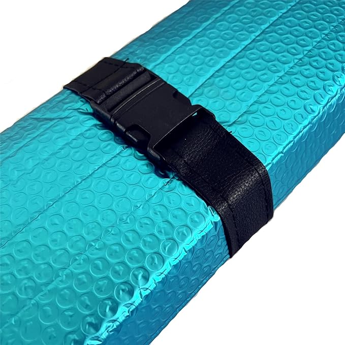 GWUSKDT Car Sun Shade, Sun Protector,Foldable Front Window Shade-Thicken 5-Layer Bubble for Auto Windshield UV Protection and Heat Reflector 58"x 27.5" (Blue)
