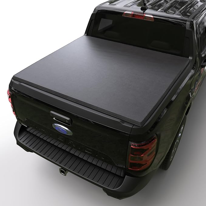 Soft Tri-Fold Truck Bed Tonneau Cover Compatible with 2022-2026 Ford Maverick | 4'6" Bed (54.4") | CFST-037