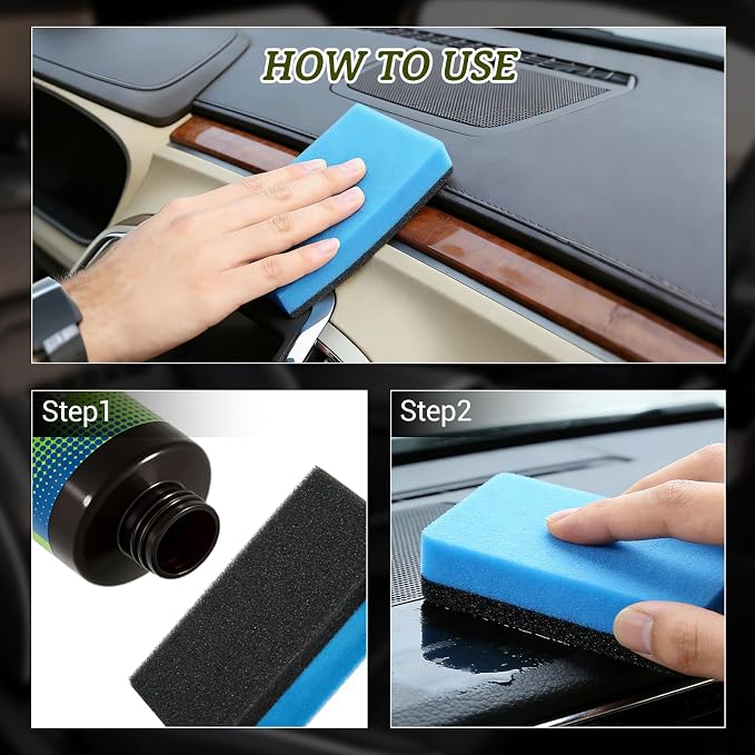 Plastic Restorer for Car Plastic Care Agent kit, Automotive Exterior and Interior Trim Scratch Remover Kit, Bring Plastic, Rubber, and Vinyl Back to Life! Safe Auto Detailing Supplies, 3.38 Fl.oz