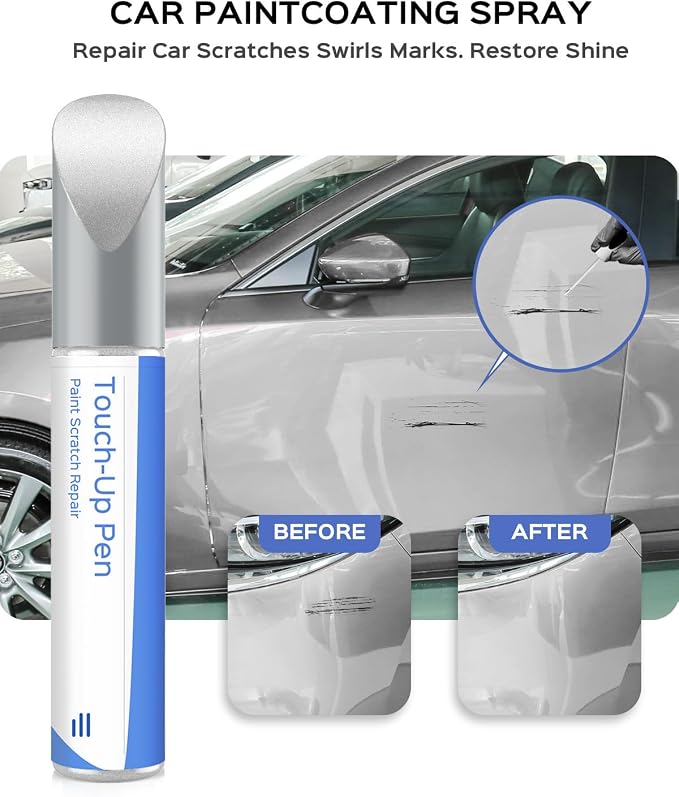 45P Sonic Silver Metallic Touch Up Paint Compatible with Mazda Exact Match Chips and Nicks Touch Up
