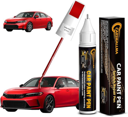 Car Touch Up Paint for Honda(R-513 Rallye Red), Color Accurate Car Scratch Repair Remover Pen,Auto Paint Quick and Easy to fix Vehicle Chips and Nicks Scuff