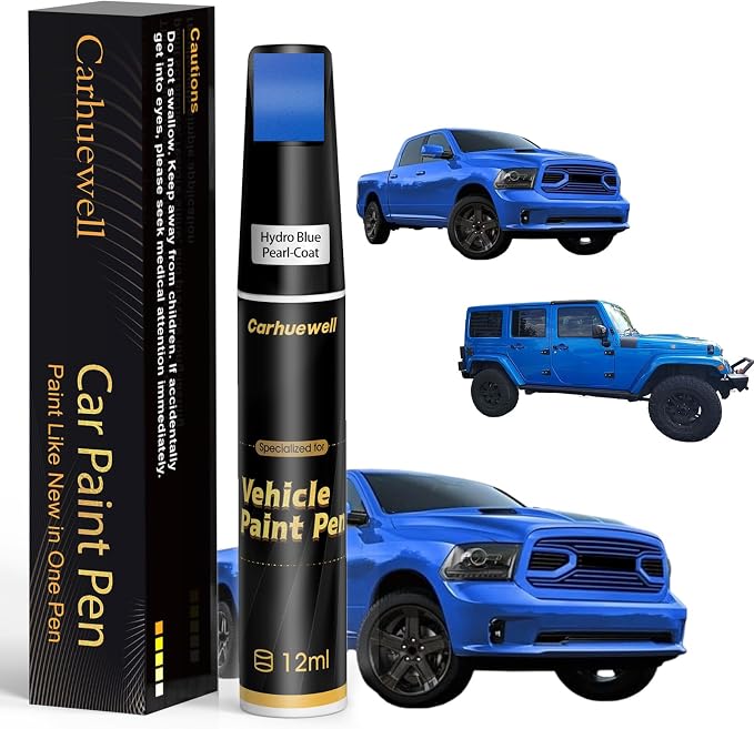 Touch Up Paint for Ram Hydro Blue Pearl-Coat(PBJ/MBJ) Car Touch Up paint Genuine Exact Color Code Compatible With Ram Vehicle