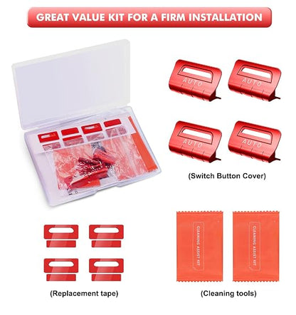 for Jeep 4 PCS Upgrade Metal Window Switch Button Cover Compatible with Jeep Wrangler JL JLU 2026 2025 2024 2023 2022 2021 2020 2019 2018 & Gladiator JT 2020-2026 Interior Accessories Gifts (Red)