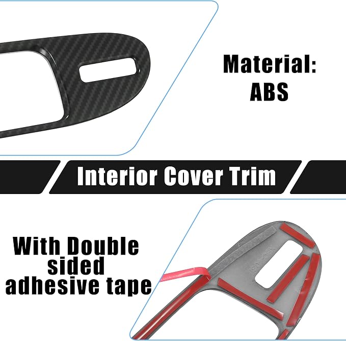 X AUTOHAUX Black Carbon Fiber Pattern Center Console Dashboard Air Conditioner AC Outlet Vent Cover Trim Interior Accessories for Chevrolet Camaro 2010-2015