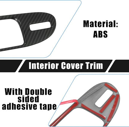X AUTOHAUX Black Carbon Fiber Pattern Center Console Dashboard Air Conditioner AC Outlet Vent Cover Trim Interior Accessories for Chevrolet Camaro 2010-2015