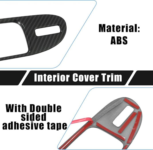 X AUTOHAUX Black Carbon Fiber Pattern Center Console Dashboard Air Conditioner AC Outlet Vent Cover Trim Interior Accessories for Chevrolet Camaro 2010-2015