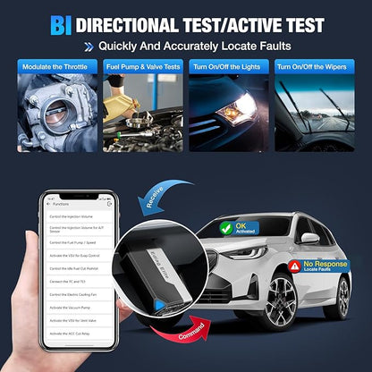 Ediag Elite KINGBOLEN Bluetooth OBD2 Scanner, Lifetime NO Cost Update Bidirectional Scan Tool for iOS & Android, Wireless Full System Car Diagnostic Scanner, 15+ Reset Service, CANFD, FCA AutoAuth