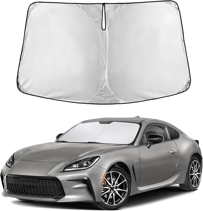 EcoNour Windshield Sunshade Compatible for Toyota 86 2022 2023, Sun Visor for Front Windshield & Window Sun Shade Cover, UV Heat Blocker & Protector, Car Accessories