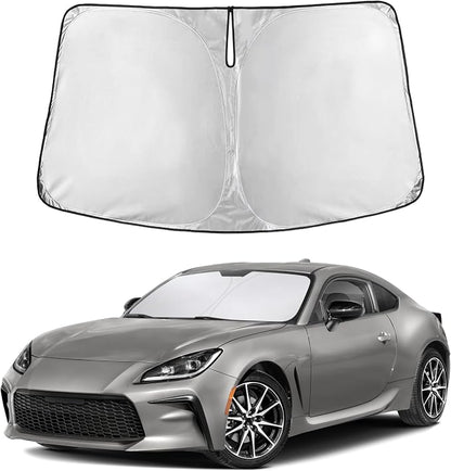 EcoNour Windshield Sunshade Compatible for Toyota 86 2022 2023, Sun Visor for Front Windshield & Window Sun Shade Cover, UV Heat Blocker & Protector, Car Accessories