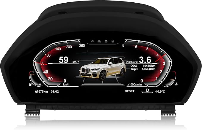 Digital Cluster for BMW F30 F36 2013-2020，12.3 inch Linux System Original Modern Car Odometer Information Head up Display Electronic Gauge Speedometer Instrument Dashboard Screen