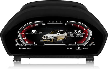 Digital Cluster for BMW F30 F36 2013-2020，12.3 inch Linux System Original Modern Car Odometer Information Head up Display Electronic Gauge Speedometer Instrument Dashboard Screen