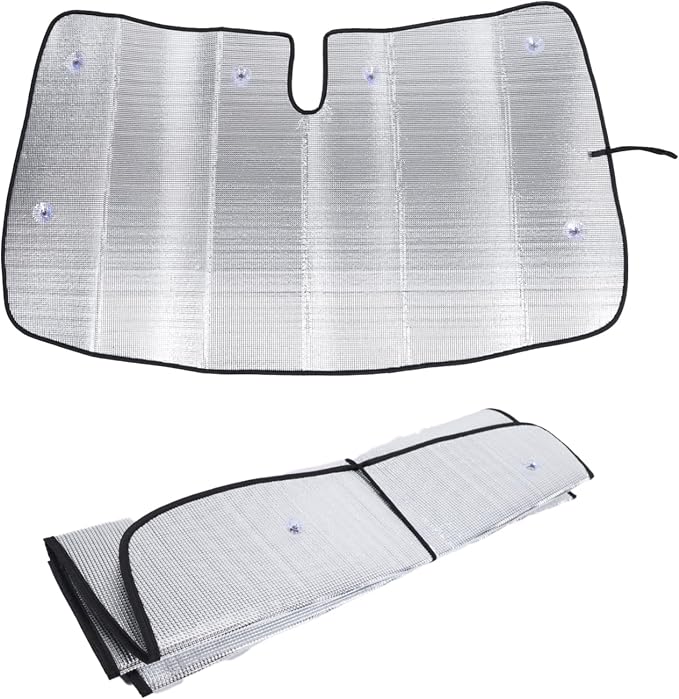 Windshield Sun Shade Compatible with Mercedes-Benz GL-Class 2007-2012 Foldable Front Windshield Sunshade Protector, Block UV Rays Keep Your Car Cooler