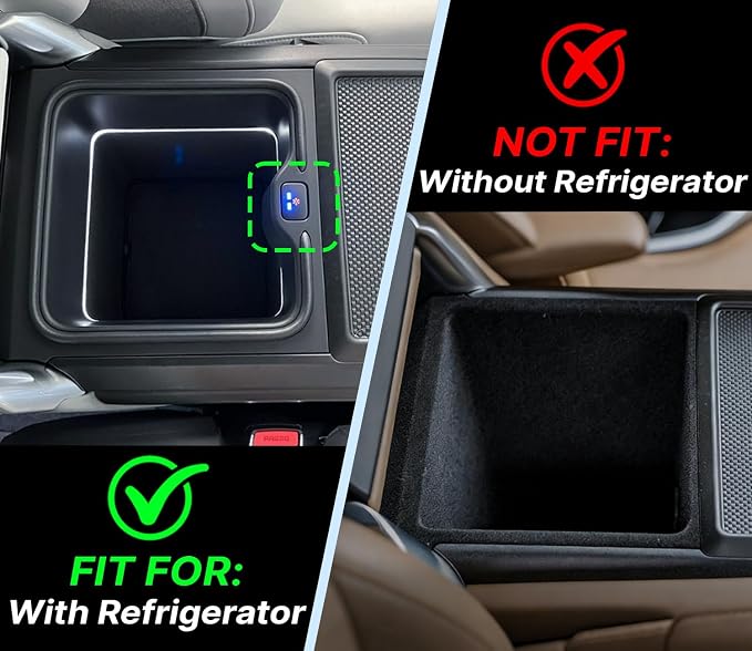 Center Console Organizer for Range Rover & Range Rover Sport 2023-2025 2026 Armrest Insert Tray Storage Box Interior Accessories with Refrigerator (NOT Fit for Models Without Refrigerator)