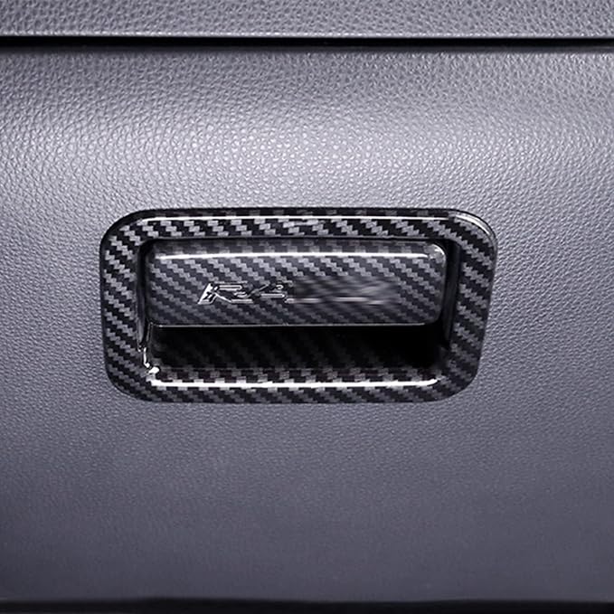 x xotic tech Set Carbon Fiber Style Interior Dashboard Instrument Air Vent Multifunction AC Switch Button Glove Box Handle Accessories Cover Trim Combo Kit, Compatible with Toyota Rav4 2019-2021