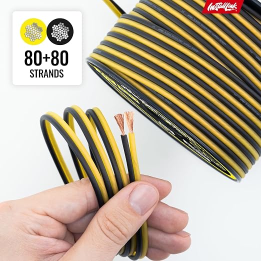 16 AWG Gauge Speaker Wire Cable Stereo, Car or Home Theater, CCA (100 Feet) by Install Link