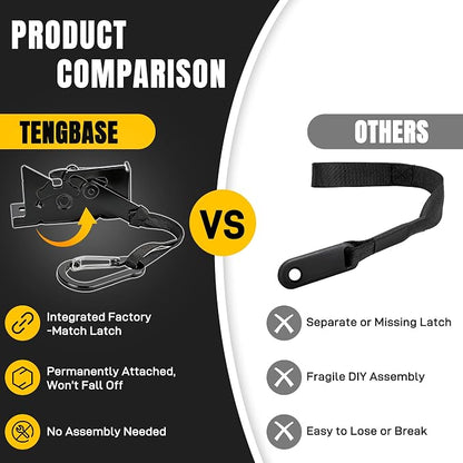 TENGBASE Rear Seat Release Kit for Ford F-150 F-250 F-350 SuperCab & SuperCrew, Pre-Assembled, All-in-One Tool, 2009-2025 Model Years, Black