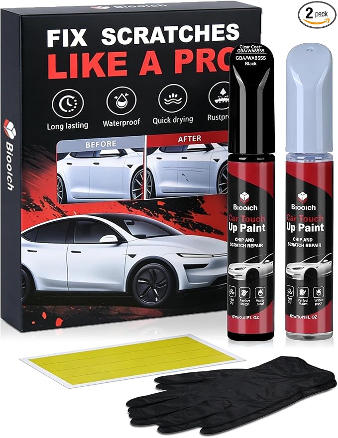 Black GBA/WA8555/WA848 for Chevy Touch Up Paint Kit[2K Clear Coat Included],Exact Color Match Touch Up Paint for Chip and Scratch Repair