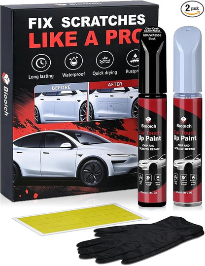 Black GBA/WA8555/WA848 for Chevy Touch Up Paint Kit[2K Clear Coat Included],Exact Color Match Touch Up Paint for Chip and Scratch Repair