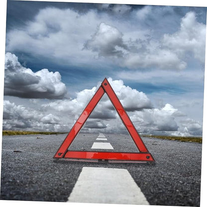 2pcs Car Folding Triangle Safety Warning Sign Compact for Roadside Assistance for Emergency Situations and Vehicle Maintenance