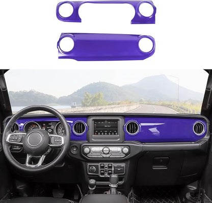RT-TCZ Center Console Trim Cover Dashboard Control Panel Cover Decorative Interior Accessories for Jeep Wrangler JL JLU & Gladiator JT 2018-2022,Purple