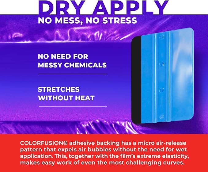 ColorFusion PPF by VViViD, Gloss Flip Purple Blast Dry Apply PPF Vinyl Car Wrap Roll 20ft x 5ft