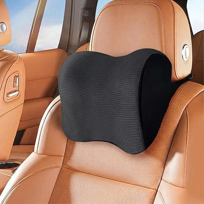 Super Fit Car Headrest Pillow, Car Pillow for Driving with Adjustable Strap, 100% Memory Foam Neck Pillow, Breathable Removable Cover & Ergonomic Design - Softness Travel Car Neck Pillow(Black, 1Pc)