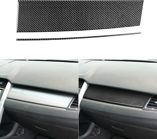 Premium Carbon Fiber Compatible with Ford Edge 2011-2014 2012 2013 SEL/Limited/SE/Sport Accessories Car Co-Pilot Storage Box Upper Trim Panel Cover Interior Trim Sticker Decal Black 2PCS