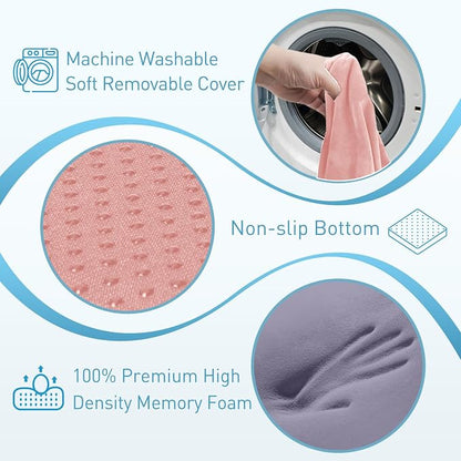 BlissTrends Extra Thick Seat Cushion for Office Chair & Car Seat, Pink | Tailbone & Sciatica Relief, Ergonomic Support, High-Density Memory Foam, Comfort for Extended Sitting