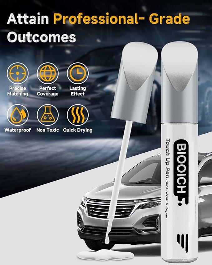 Touch Up Paint Pen Exact Color Match Car Chip and Scratch Repair (for Chevrolet, White Diamond Metallic Tricoat(GBN/WA800J/98))