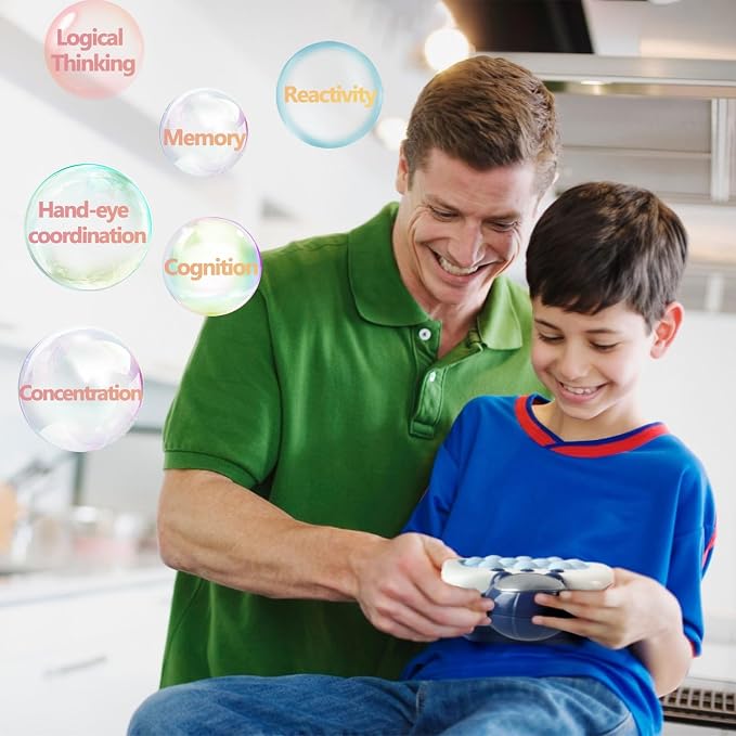 Intoypad Pop The Target! Handheld Speed Push Game Machine: A Fun Multiplayer Game for Family. Sensory Fidget Toy Christmas Toys Gifts for 6 7 8 9 10 11 12 Years Old Kids Road Trip Car Games Astronaut