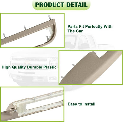 80995 Door Armrest Repair Front Left Side Door Panel Handle Beige Compatible with 2010-2014 Chevrolet Chevy Silverado Suburban Avalanche Tahoe,GMC Sierra Yukon Replaces 84127282
