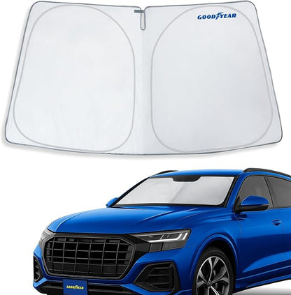 Goodyear Foldable Windshield Sunshade for Audi Q8 2019-2026, Car Accessories, Sunshade Cover, Sun Shade Car Windshield, Window Sun Blocker - GY008370