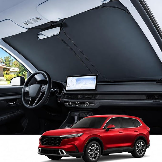 REEVAA Upgraded for Honda CRV 2023-2026 Windshield Sunshade [Tailored Fit, 99% Sun Protection] Foldable Sun Shade Car Accessories with Storage Bag
