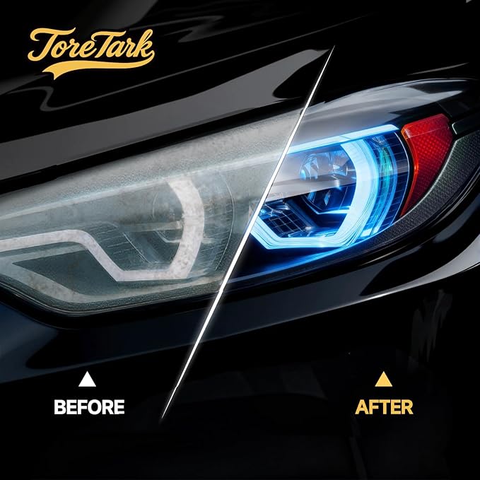 Car Headlight Restoration Kit, No Power Tools Required, Restoring to Like-New Condition, Covers 2-3 Vehicle Headlight Treatments, Headlight Cleaner and Restorer Kit, Headlight Restoration Spray
