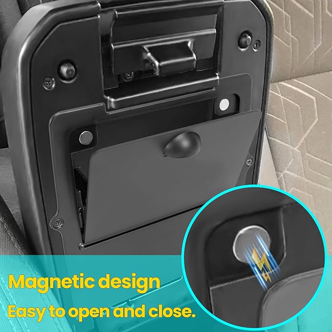 3PCS Center Console Organizer Compatible with Toyota Tacoma 2016-2023 Armrest Storage Box Armrest Hidden Tray Gear Shift Box Interior Accessories-NOT FIT Manual Transmission