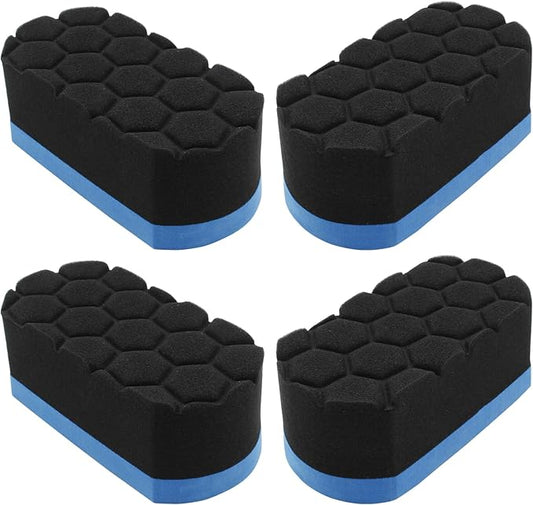 Hitefu 4pcs Tire Shine Dressing Applicator Pad, Washable Tire Shine Sponge Car Detailing Foam Sponge, Tire Polish Applicator for Tire Shine, Tire Gel, Tire Wet, Tire Balm