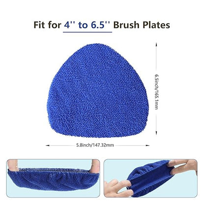 7 Pack Upgrade Car Windshield Cleaner Tool Bonnets, Microfiber Cloths for Inside Windshield Cleaning Tool Pads, Interior Windshield Cleaner Tool Replaceable Cleaning Bonnets, Fit 6.5”, Blue