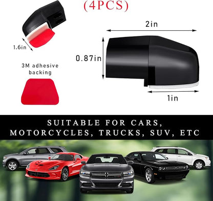 Yourkar 4 PCS Deer Whistles, Deer Warning Devices with Waterproof Adhesive Tapes, Car Save Deer Whistles Avoids Collisions Suitable for Vehicles, Trucks, SUVs, Car Accessories (Black)