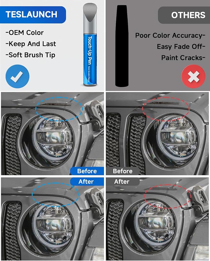 Touch Up Paint Compatible with Jeep Exact Match Touch Up Paint Car Scratch Repair (Billet Silver Metallic(PSC/JSC) Compatible with Cherokee/Compass/Grand-Cherokee/Patriot/Wrangler-JK/Wrangler-JK-Unlimited)