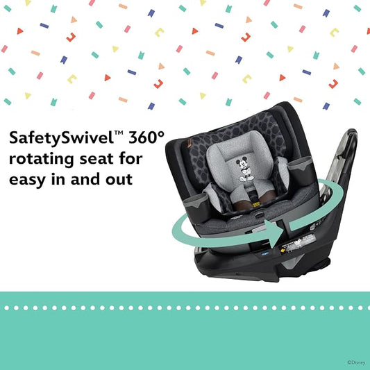 Disney Baby Turn and Go 360 Rotating All-in-One Convertible Car Seat, Vintage Mickey Mouse