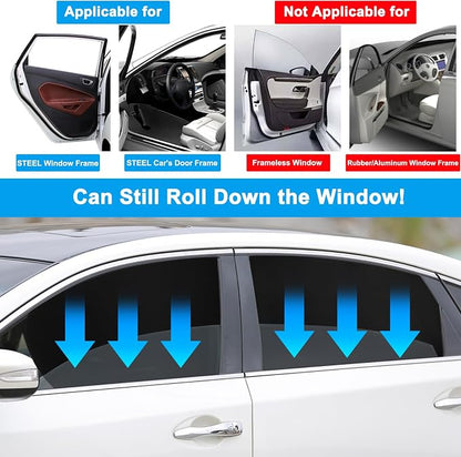 Ovege Car Window Shades Magnetic 4pcs-Blackout Side Window Shade for Baby in Car Privacy Curtain UV Protection