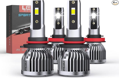 Fit For Ford F-150 (2015-2020) 9005 H11 High/Low Beam LED Headlight Bulbs, Super Bright Cool White, Plug and Play, Pack of 4