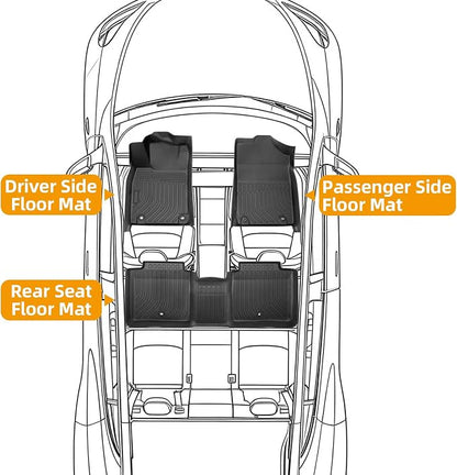 Floor Mats for Lexus ES 350 & ES 300H 2013-2018, ES 350 & ES 300H TPE Floor Mats, All Weather Non-Slip Waterproof Front & Rear Row Mats