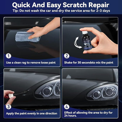 Car Black Paint Touch Up Cars Scratch Repair for Vehicles, Rim High-Gloss Black Paint Pen 30ML Quick Drying Automotive Scratch Repair, Non-toxic 1.5 oz Easy to Use