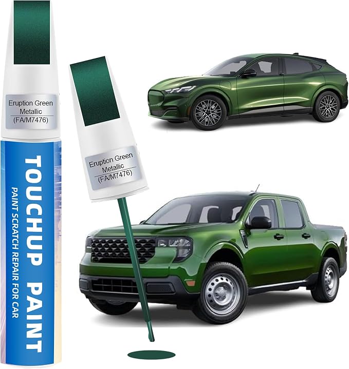 Eruption Green Metallic(FA/M7476) Touch Up Paint Compatible with Ford 2-in-1 Car Scratch Repair Pen for Rock Chips, Door Scratches&Paint Nicks Exact Color Match Quick Dry DIY Fix for F-150 Explorer