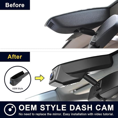 Mangoal 4K Dash Cam fit GMC Sierra 1500 2019-2021, 1500 Limited 2022, 2500 HD/3500 HD 2020-2023(Model B), Model B & Model A Have Same Models Years but Vehicle Sensor Cover are Different