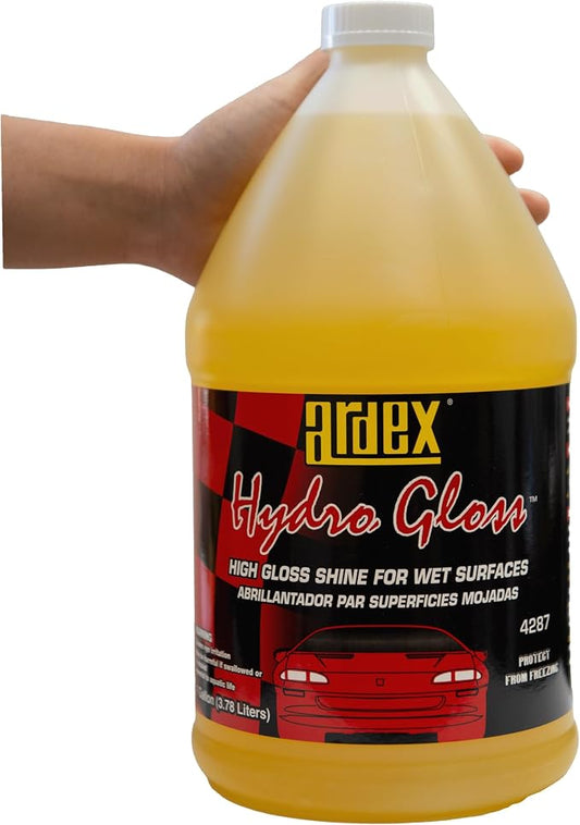 Ardex Hydro-Gloss 4287 | 1 Step Speed Wax - Professional formula for Cars, Quick Clean & Shine on Wet/Dry Surfaces, No-Residue Car Detailing Spray with High-Gloss Protection, Gallon