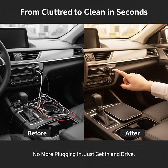 Wireless CarPlay Adapter, 2-in-1 for Android Auto, Gunmetal | Skip the phone cable after setup and use factory-wired CarPlay or Android Auto wirelessly on daily drives