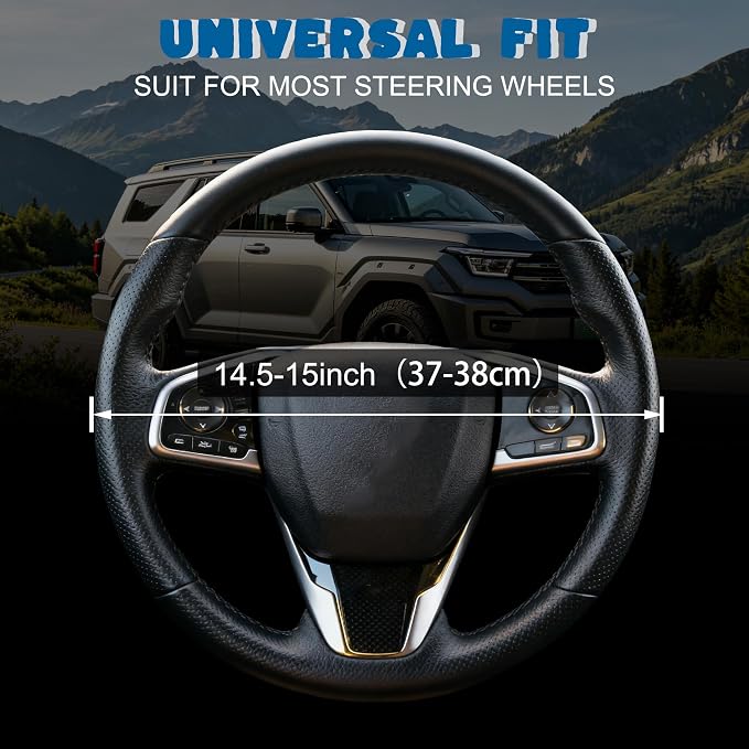 Car Steering Wheel Cover, 14.5"-15" Inch Universal Anti-Slip DurableSteering Wheel Protective Cover, Breathable Auto Interior Decoration Accessories for Sedan SUV Truck (American Flag Camouflage Deer)