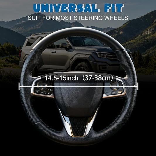 Car Steering Wheel Cover, 14.5"-15" Inch Universal Anti-Slip DurableSteering Wheel Protective Cover, Breathable Auto Interior Decoration Accessories for Sedan SUV Truck (American Flag Camouflage Deer)